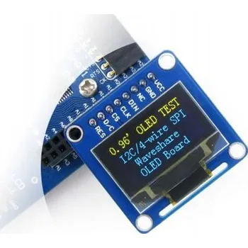 Bezpečnostní kamera Dvoubarevný grafický OLED displej 0.96" SPI I2C Waveshare 9092