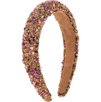 Čelenka Barokní barevná čelenka s krystaly | vlasové doplňky - Zlato