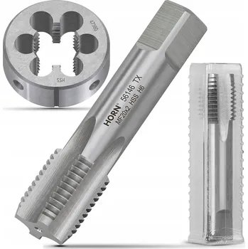 Závitořezný nástroj Závitník M20 RUČNÍ M20x2 DIN-2181/1P + Závitové očko M20 SADA ZÁVITNÍKŮ