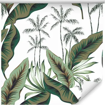 Fototapeta Tapeta do obýváku tropické banánové listy palmy