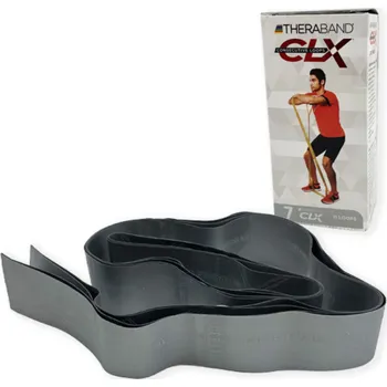 POSILOVACÍ GUMA S OČKY CLX 11 THERA BAND stříbrná