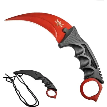 Bojový nůž Karambit "CLAW OF T-REX" červený (CS:GO edice)
