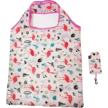 Nákupní taška Skládací nákupní taška nylonová ekologická | elegantní taška - růžový