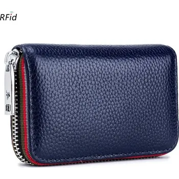 Peněženka Peněženka kožená s rfid ochranou karet | malá peněženka - Královská modrá