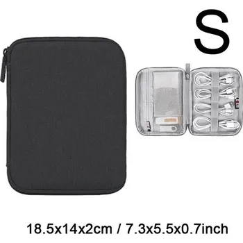 Cestovní taška Organizér na kabely a elektroniku | cestovní pouzdro | taška na kabely - Černá-S