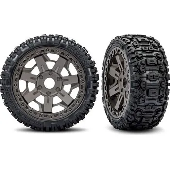 RC náhradní díl Traxxas Traxxas kolo 3.0", disk šedý, pneu Sledgehammer belted (2)