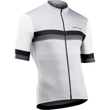 cyklistický dres Northwave pánský cyklo dres Origin, White/Gray Velikost M