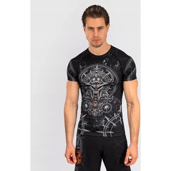 Rashguard Venum Rashguard Krátký Rukáv Gladiator 5.0 Černá/Stříbrná XL