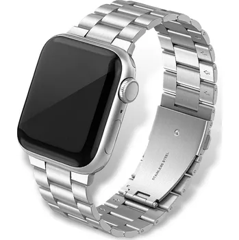 Řemínek na hodinky Řemínek ChronSmarta pro Apple Watch 38 / 40 mm, stříbrný náhradní řemínek