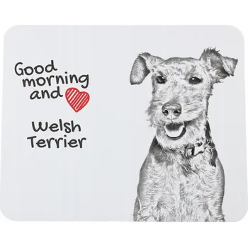Obraz Welsh Terrier - podložka pod myš se psem a vaší fotografií