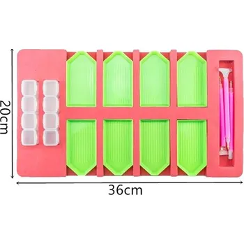 Diamantové malování ### Diamantové malování velké s 8-dílnou paletou - C 8 mřížky