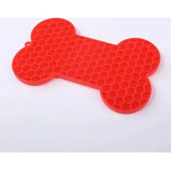 Hračka pro psa silikonová lízací podložka pro psy | hračka, podložka - Červené