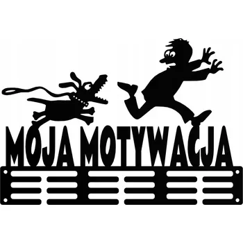 Věšák Organizér Držák na medaile Věšák DŘEVĚNÝ Nástěnný MOJE MOTIVACE