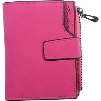 Kožená dámská malá luxusní peněženka - růže červená