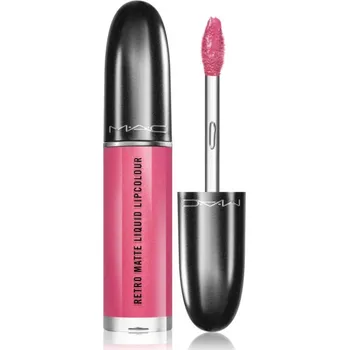 Rtěnka MAC Cosmetics Retro Matte Liquid Lipcolour matná rtěnka s metalickým efektem odstín Metallic Rose 5 ml
