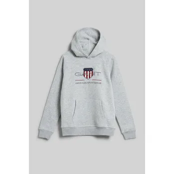 Dívčí mikina MIKINA GANT ARCHIVE SHIELD HOODIE LIGHT GREY MELANGE