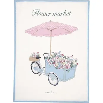 Utěrka Kuchyňská utěrka Portia Flowers White