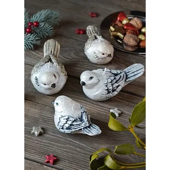 Svíčka Świeca PTASZEK duży 16x10cmparafinowa kremowa