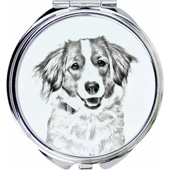 Kosmetické zrcátko Kompaktní kapesní zrcátko s fotkou foxteriéra drsnosrstého