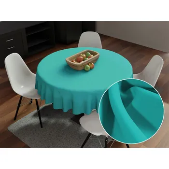 ubrus Dekorační kulatý ubrus Rongo RG-020 Tyrkysový Ø 100 cm