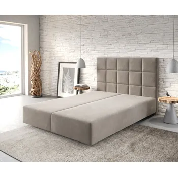 Postel Boxspring postel Dream-Fine 140x200 cm mikrovlákno béžová