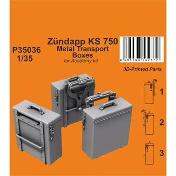 Plastikový model CMK 1/35 Zundapp KS 750 Metal Transport Boxes (ACAD)