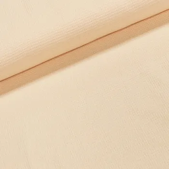 Bavlněné plátno / vaflová drobná vazba 3937-16 jednobarevná světlá meruňková, š.150cm (látka v metráži)