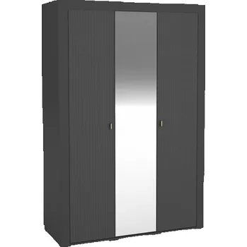 Nábytek Šatní skříň Nivorta 3D NV2, Barva: černá MIRJAN 5903211354526