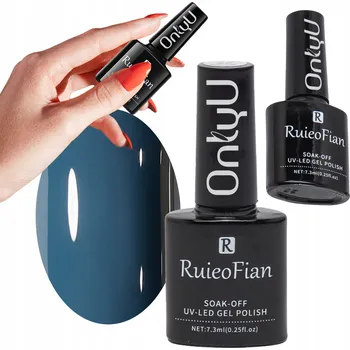 Přípravek na nehty Tmavě Mořský Hybridní Lak na Nehty s Leskem UV OnlyU/L085