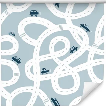 Tapeta Tapeta na zeď do dětského pokoje auta kola