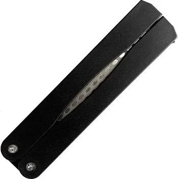 Diamantový brousek na nože oboustranný | kuchyňský nástroj - 1ks Hladká černá