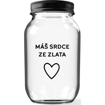 Univerzální čisticí prostředek Úklid pro klid Sklenice MÁŠ SRDCE ZE ZLATA Velikost: 2 l, Typ písma: Tiskací