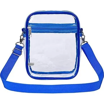 Průhledná taška přes rameno z PVC | sportovní kabelka, messenger taška - Královská modrá