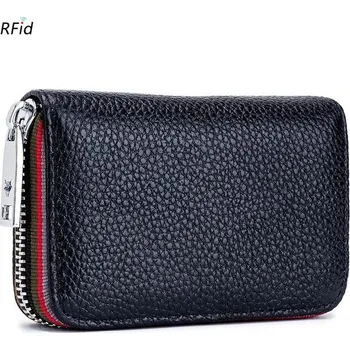 Peněženka Peněženka kožená s rfid ochranou karet | malá peněženka - černý