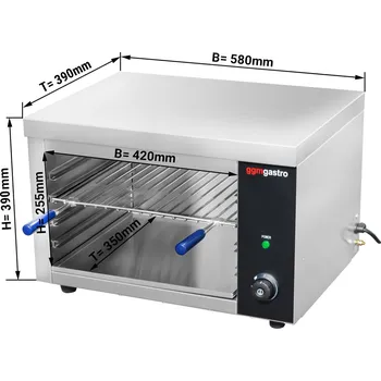 G.Gastro Pita trouba / Salamander KOMPAKT - 0,58 m | Trouba na gratinování | Topinkovač | Pečicí gril | Elektrický | Gastro