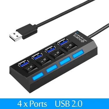 USB hub USB 3.0 hub s napájením a vypínači | počítačové příslušenství - USB 2.0 4 porty