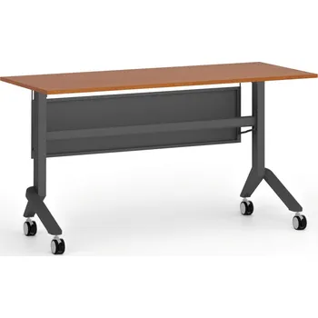 Psací stůl Mobilní stůl PRIMO MOVE, 140x60 cm, černá podnož, třešeň