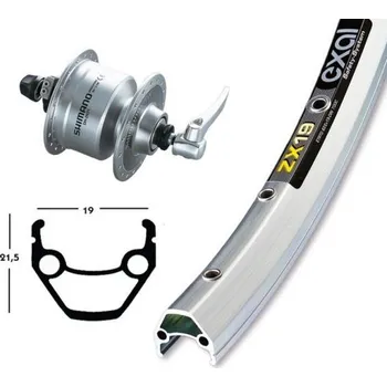 Zapletené kolo OEM zadní zapletené kolo 26x1.75' DH3N72QR ZX 19 6int (stříbrná)