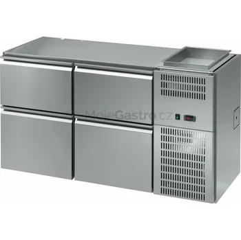 OEM Stůl chladící barový REGD-204E (2 sekce/délka 1580mm) s chlazenou vanou na nápoje