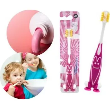 Elektrický zubní kartáček Kartáček pro děti – růžový obličej