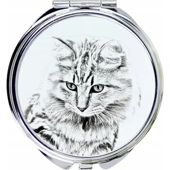 Kosmetické zrcátko Americký Bobtail - kapesní zrcátko s kočkou, personalizované zrcátko