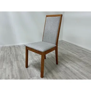 Jídelní židle VÝPRODEJ: Dubová jídelní židle ATLANTA šedá/dub jantar