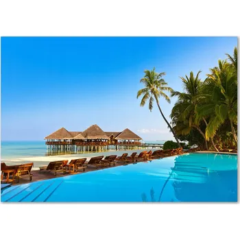 Obraz Skleněný panel 70 x 100 x 4 mm tvrzené sklo broušené modrý