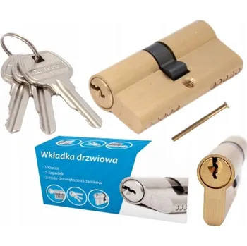 Vložka do dveří VLOŽKA DO ZÁMKU DVEŘNÍ VLOŽKA CYLINDRICKÁ 28/36mm MOSAZ 3 KLÍČE