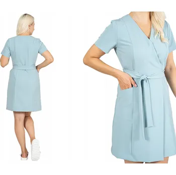 Dámské šaty Elastické zdravotnické šaty zavinovací na zavazování viskóza ZOYA PISTÁCIOVÁ vel. 34