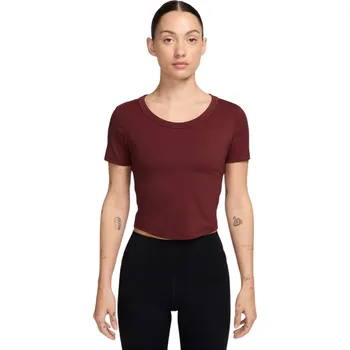 Dámské tričko Dámské funkční tričko s krátkým rukávem Nike ONE FITTED DRI-FIT SS TOP W červené FN2804-619 - XS | UK 7,5 | US 8,5
