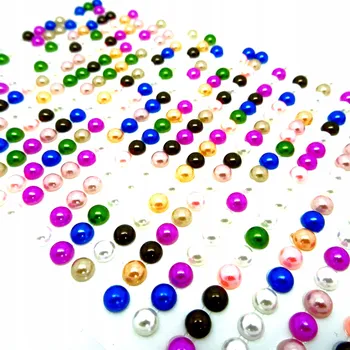 samolepka Samolepky Perličky Perly Pásek 3D Barevný Mix1 6mm