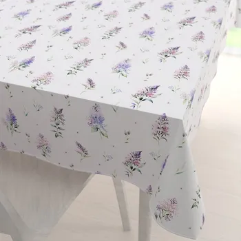 ubrus Teflonový obdélníkový ubrus TF-105 Šeříky na bílém 50x100 cm