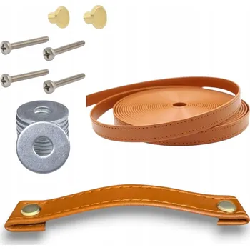 Nábytkové kování KOŽENÁ ÚCHYTKA ÚCHYTKY NÁBYTKOVÁ RUKOJEŤ PREMIUM ECO KŮŽE 158MM