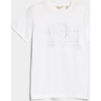 Dívčí oblečení TRIČKO GANT TONAL AS SS T-SHIRT WHITE